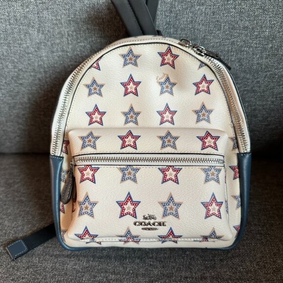 NWT! RARE! Coach Mini Charlie Backpack with Western Star Print F72775 - Picture 1 of 12